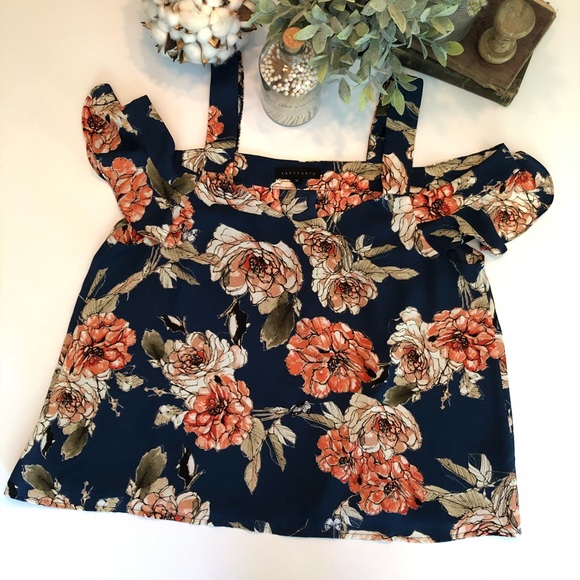 Floral Ruffled Cold Shouder Top By Sanctuary - Picture 5 of 5